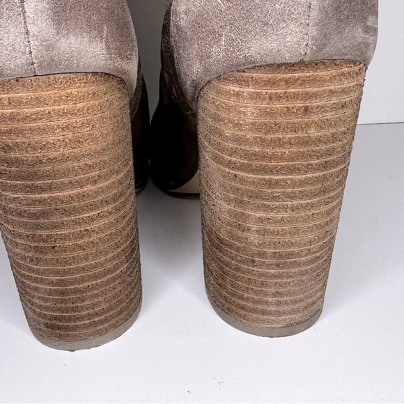 Jeffrey Campbell Oath Distressed Suede Open Toe Booties - Picture 7 of 8